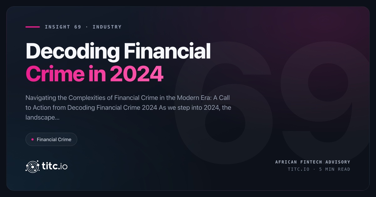 decoding financial crime event