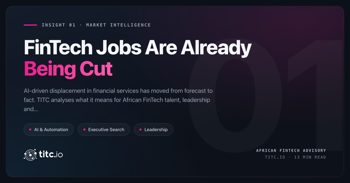 FinTech Jobs Are Already Being Cut