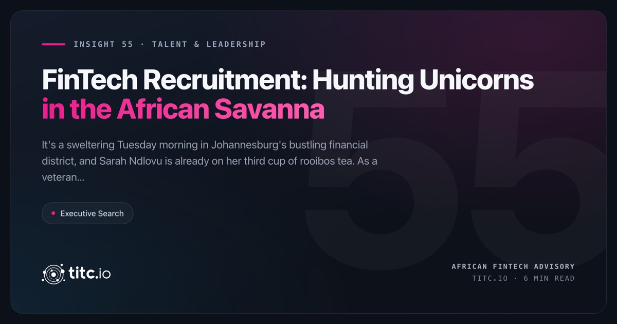 fintech recruitment africa