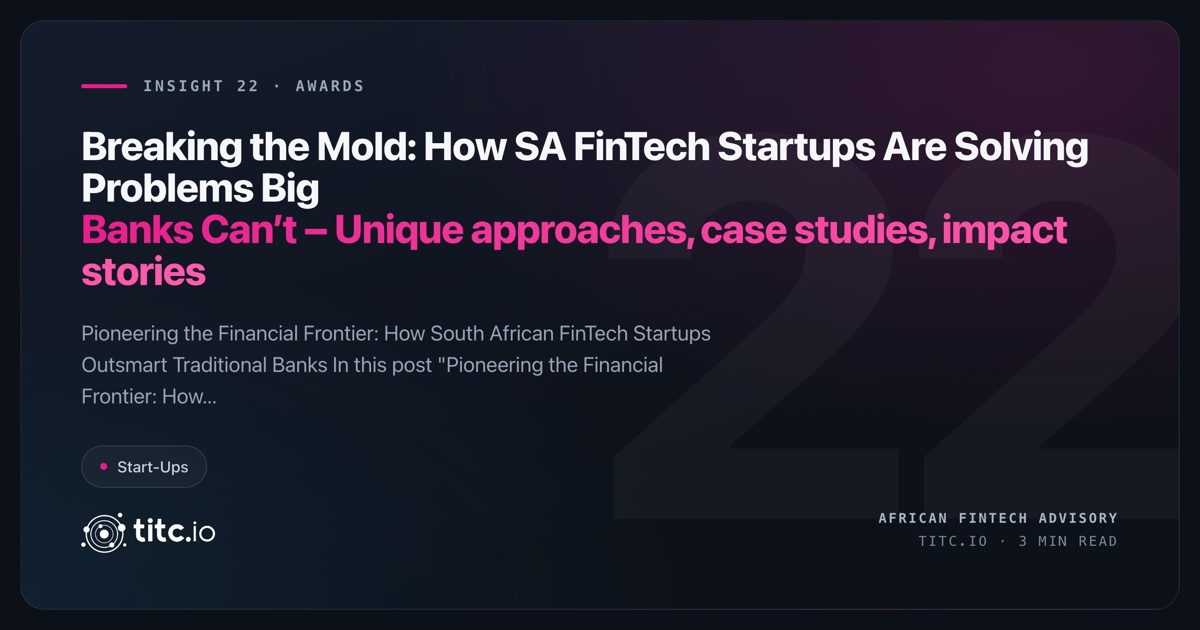 SA FinTech Startups