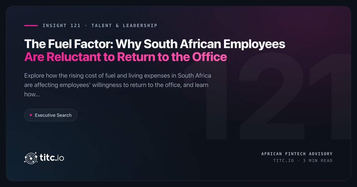 Explore how the rising cost of fuel and living expenses in South Africa are affecting employees' willingness to return to the office, and learn how business owners can support their teams through remote work and other accommodations