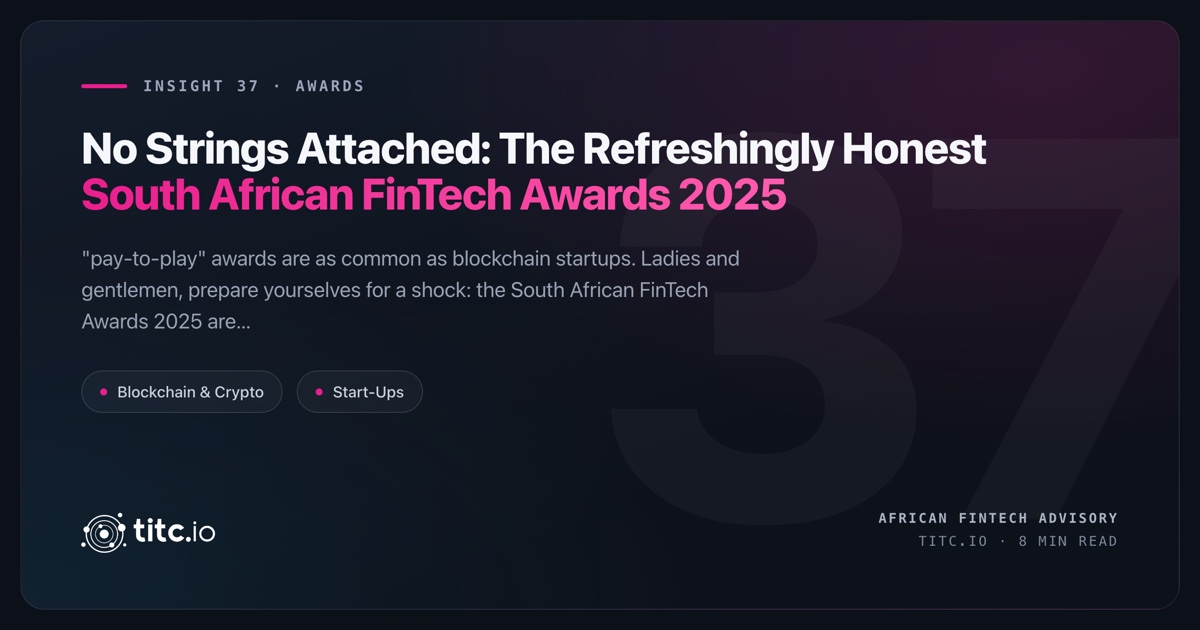 South African FinTech Awards 2025
