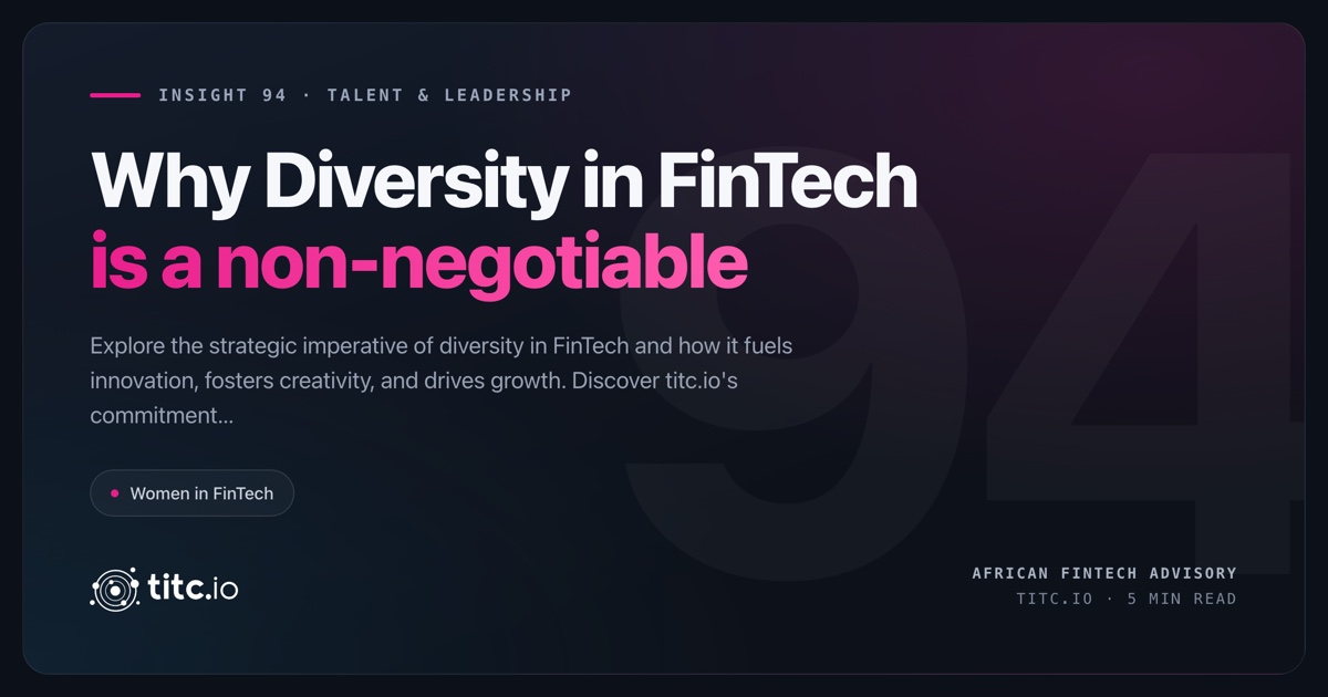 diversity in FinTech